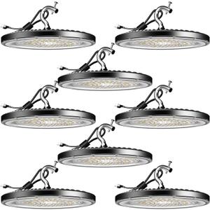 Lightdot 150W LED High Bay Shop Light 5000K 22500LM (Eqv. to 600W HPS/MH) ETL Listed LED High Bay Lights, AC100-277V UFO Lights with US Plug -12Pack