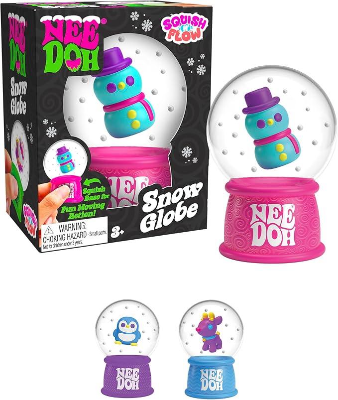 Schylling NeeDoh Squishmas Squish N' Snow Globes  Christmas Squeeze Toy  Assorted Colors  Ages 3 to Adult (Pack of 1)
