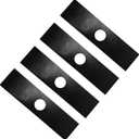 4Pack Edger Blades 8X2 Hole Diameter 1"