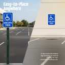 SmartSign Handicapped Parking Sign, 12 x 18 Inches 3M Engineer Grade Reflective Aluminum, Pre-Drilled Holes, USA Made