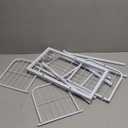 LINZINAR Plant Stand Indoor Outdoor Metal 4 Tier 5 Potted Multiple Flower Pot Holder Shelf Planter Display Shelving Unit for Patio Garden Corner Balcony Living Room (4 Tier 5 Potted, White)