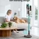 Cordless Vacuum Cleaner, Upgraded 580W 48KPA 65Mins Vacuum Cleaners for Home, Cordless Stick Vacuum Cleaner with Self-Standing and LED Screen, Anti-Tangle Wireless Vacuum for Pet Hair/Carpets/Floors