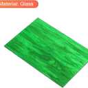 MECCANIXITY 2 Pcs Stained Glass Sheet Mosaic Tile 7.9 Inch x 5.9 Inch Dark Green Stained Glass Sheets for Crafts DIY Art Project