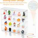 Clear Display Case 4 Compartments Storage Box Cabinet Organizer for Mini Toys, Collections and Stone
