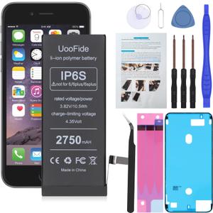 Upgraded High Capacity Battery for iPhone 6S 4.7-Inches A1633 A1688 A1700 Replacement with Professional Repair Tools Kit