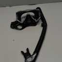 Greatever Snorkel Set Pano 3 Window Snorkel Mask Adult, Panoramic Wide View, Anti-Fog Scuba Diving Mask, Anti-Leak Snorkel Goggles Dry Top Snorkel, Professional Snorkeling Gear for Adults (Black Silver)