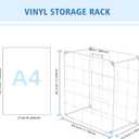 Vinyl Storage Rack 50-Holes Metal Vinyl Roll Holder White Craft Storage Organizer for Craft Room