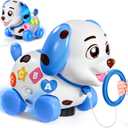 Musical Puppy Toys for 1 Year Old Boy Gift, Crawling and Walking Baby Toy 6-9-12-18 Month, Birthday Gift for 1 Year Old Boy Girl, Bilingual Infant Toys for 7 8 10 Month Olds (Blue)