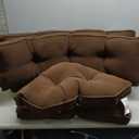 Greendale Home Fashions Hyatt Microfiber Kitchen Nook Cushion Set, 4 Piece Assortment, Mocha