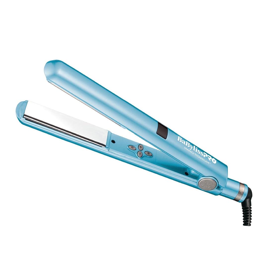 Nano Titanium Flat Iron Hair Straightener, Digital Flat Iron for Pro Salon Results, Styling Tool for All Hair Types (Blue)