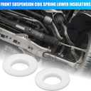 X AUTOHAUX 2 Pcs Front Lower Suspension Coil Spring Insulator E8TZ-5414-B for Ford F150 F250 F350 Super Duty Lower Spring Insulator Upper Bracket Insulator RWD Model Only