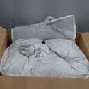 L LOVSOUL Goose Feather Down Fiber Comforter King Size, 100% Organic Cotton Fabric Duvet Insert,1200TC,750+FP, Hotel Collection, Heavyweight White Bedding Comforters with 8 Tabs,108oz