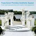 2PCS Thick White Truss Cover - High Elasticity Scrim Sleeve for 6.56 ft x 12 in Box Truss - Ideal for Wedding, Performance,Concert Decorations