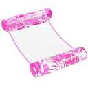 Sloosh Hammock Pool Floats Adults, 4-in-1 Multi-Purpose Inflatable Pool Floaties PVC Water Hammock Lounge (Pink) 