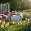 THE ENCHANTED GARDEN Standing Sheep Garden Ornaments Outdoor Decor Farm Animals Home Resin Decoration Accessories Gardening Gifts