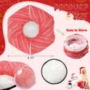 Soulchen Cat Tunnel with Christmas Tree Skirt, 35.8'' Cat Bed for Indoor with Hanging Ball, Xmas Festive Foldable Kitty Pipeline for Kittens Small Animal Christmas Decoration(Diagonal Stripes)