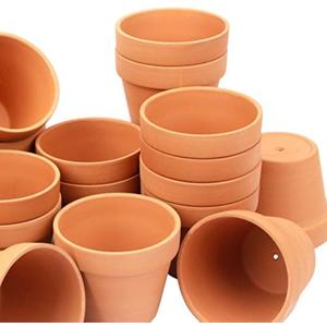 [26 Pack] 4" Terracotta Planter Pots with Drainage Hole - Clay, Ceramic, Cactus, Flower & Succulent Nursery Pots for Garden