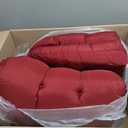 Patio Furniture Cushions Outdoor, Waterproof Wicker Chair Cushions Set of 3, 1 Loveseat & 2 Seat Pads, Thick Outdoor Replacement Cushions for Porch Lawn Bench Couch Sofa Swing, Burgundy
