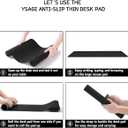 YSAGi Non-Slip Leather Desk Pad L Size, Waterproof Laptop Computer Desk Keyboard Mat, Table Protector Blotter Mat, Large Mouse Pad for Office/Work/Home/Decor(Black, 35.4" x 17")