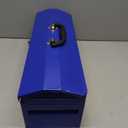 TCE ATB101U-1 Torin Portable Steel Tool Box: 19" Hip Roof Style with Metal Latch Closure and Removable Storage Tray, Blue