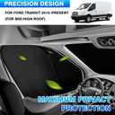 T TGBROS for Ford Transit Window Shades 2015-2025 2026 Windshield Front Side Window Covers Blackout Privacy for Transit Van Mid/High Roof Cargo Vans Foldable Heat Black Out Covers 3PCS