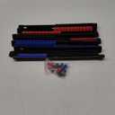 Socket Organizer Holder Tool Box: 9-Piece Socket Holders 1/4 X 48 Clips 3/8 X 45 Clips 1/2 X 36 Clips Socket Rail Heavy Duty Holder w Socket Labels Socket Organizer for Tool Box Drawer(Red&Blue&Black)