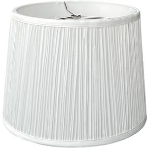 TOOTOO STAR Drum Lamp Shade Replacement, 10.5" x 12" x 9" Small White Pleated Fabric Lampshade with Spider Fitter, Traditional Design for Table Lamp and Floor Lamp
