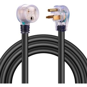 Miady 25ft 50AMP Welder Extension Cord, 8 Gauge Heavy Duty Industrial NEMA 6-50 Welding Machine Cord with Lighted End, ETL Approved