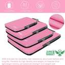 BAGAIL 4 Set/6 Set/8 Set Compression Packing Cubes Travel Accessories Expandable Packing Organizers (Cloth Pattern, 4-Pink)