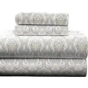 Pointehaven Flannel 170 GSM Sheet Set,King Paisley