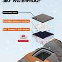 Vgo... Men's Winter Work Gloves,Waterproof Lining,Thorn Proof Safety Gloves,Touchscreen Compatible (Light Gray)