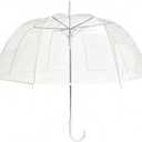 Clear Bubble Umbrella – See Through, Rain & Windproof Umbrella for Weddings, Prom, Graduation and Outdoor Events - Automatic Open, Crook Handle, Clear Dome