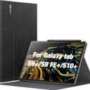 INFILAND Galaxy Tab S10+ Plus 2024/ S9+ Plus/ S9 FE Plus Case, Multi-Angle Stand Cover Compatible with Samsung Tab S10 Plus/ S9 Plus/S9 FE Plus 12.4 Inch [Auto Wake/Sleep], Black