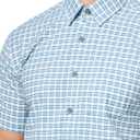 Eddie Bauer Mens Pack It Seersucker Short-Sleeve Shirt (Blue, S)