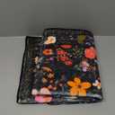 Boho Floral Entryway Rug 2x3, Washable Small Mat for Bathroom and Kitchen, Non Slip Front Door Mat Indoor Entrance, Vintage Style Flower Mat with Rubber Backing, Soft Area Rug for Entry Way (Black)