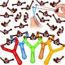 60 Pcs Finger Slingshot Novelty Toys, Toy Poop for Halloween, Fake Poop for Novelty Toys and Amusements, Halloween Poop Rubber Spoof Toy for School Party, Friends Gathering