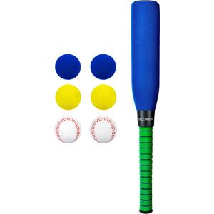 CeleMoon 22 Inch Kids Foam Soft Baseball Bat Toys with 6 Balls for Kids Toddlers Youths Outdoor Indoor Sport T Ball Game Playing, Blue