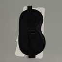 YFONG Weighted Sleep Mask, Women Men 3D Blocking Lights Sleeping Mask (4.2oz/120g), Pressure Relief Night Sleep Eye Mask with Adjustable Strap, Eye Cover Blindfold for Travel Nap Yoga, Black