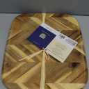 Madeira by Architec Acacia Cutting Board with Herringbone Design, 12.5x14.5-Inch, Brown