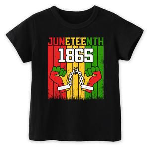 PabKlhs Juneteenth Shirt for Kids – Toddler Juneteenth Shirt, Short-Sleeve Tee for Boys & Girls, 2T-8T (Black)