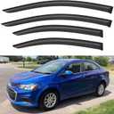 Window Visors Rain Guards for 2012-2020 Chevy Sonic Sedan, Out-Channel Window Vent Wind Deflectors Visors Shades for 12-20 Chevy Sonic (Not for Hatchback)