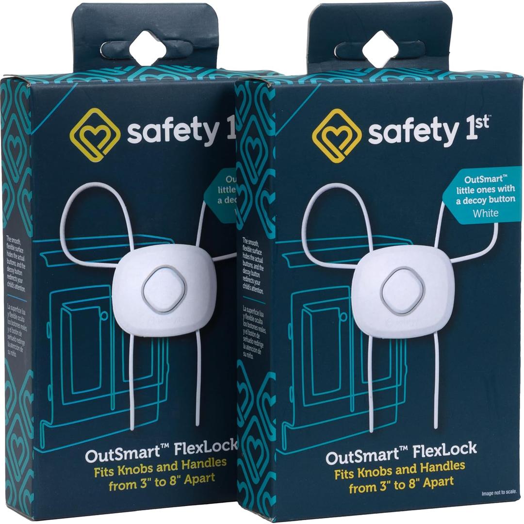 Safety 1st OutSmart Flex Lock, White, 2 Pack