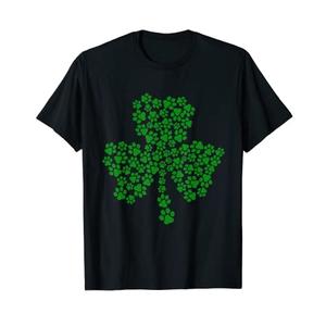 Cat Paw Print St Patrick's Day Shamrock Men Women Kids T-Shirt, Small