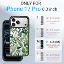 Clear TPU Phone Case Cover for iPhone with Design, Drop Protection, Cute Case for Girl Women (Clear-Green Leaf, iPhone 17 Pro)