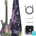 Enya Inspire 39" Smart Electric Guitar - Carbon Fiber Body with Built-in 15W Speaker, 20 Tones & App Control, 4 Presets, Bluetooth, Gig Bag Included, 