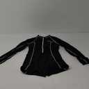 Daci Women Long Sleeve Rash Guard One Piece Boyleg Swimsuit Zipper Surfing Bathing Suit UPF 50+ Meidum, Black 