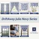 DriftAway Julia Lined Valance Double Layer Thermal Insulated Room Darkening Blackout Valances 3 Inch Rod Pocket Scalloped Edge Window Valance for Bathroom Living Room 52 Inch by 16 Inch Navy