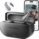 ELEHEAR-Beyond OTC Hearing Aids, AI Powered Speech Enhancement and Tinnitus Masking, Superior Sound Quality, Connectivity with iOS or Android Devices via Bluetooth 5.3, for Seniors and Adults (Universal size, Silver Gray)