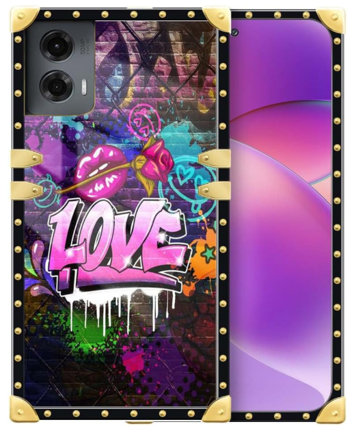 DAIZAG Compatible with Moto G 5G 2024 Case,World in Flowers Retro Luxury Elegant Gold Decoration Soft Anti-Scratch Protective Case for Motorola Moto G 5G 2024