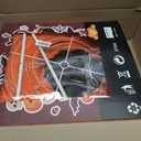 Halloween Decoration 4.3FT Retractable Jack-O-Lantern, 100 LED Collapsible Pumpkin Lantern with Black Star Hat, Plug in Halloween Lights with Stand for Indoor Outdoor Lawn Backyard Garden Decor